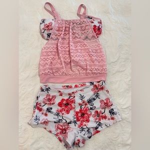 Women’s Crochet Top Tankini With Boyshorts